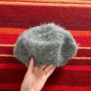 Steve Madden Wool Blend Beret Gray Hat